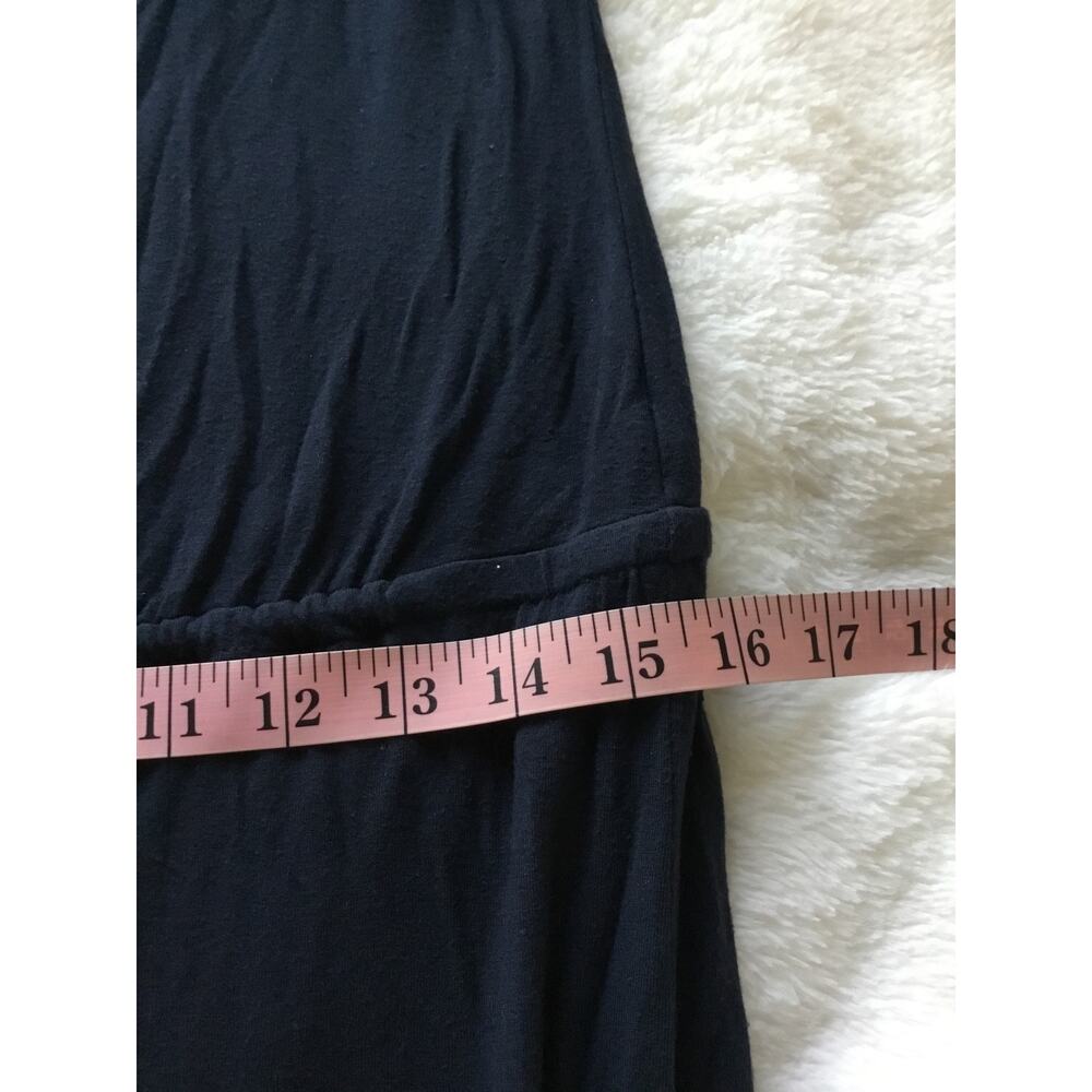 Banana Republic Navy Midi Tied V-Neck Dress - Picture 12 of 13